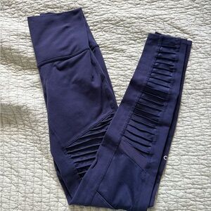 Alo Yoga Navy Moto Leggings